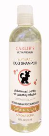 Carlies Ultra Premium Oatmeal & Aloe Shampoo, Coconut Scent For Dogs 16 Ounce