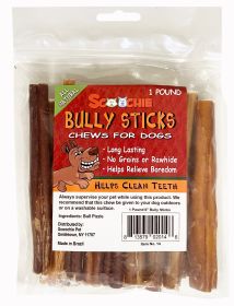 1 Pound 6 Inch Bully Sticks In Zip Lock Bag
