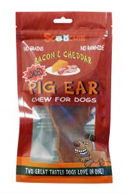 Bacon & Cheddar Loaded Pig Ears 1 Pack Pegable Zip Lock Bag