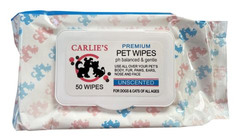 Carlies Premium Multi Purpose Pet Wipes 50 Pack