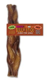 6 Inch Braided Bully Stick With Scoochie Cigar Band/UPC