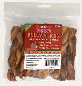 1 Pound 6 Inch BRAIDED Bully Sticks In Zip Lock Bag