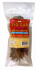 Pig Ear Strips 8 Ounce Zip Lock Bag