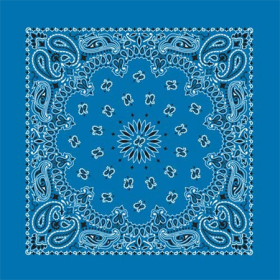BANDANNA Paisley Mirage Blue 12pk