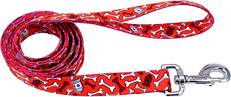 PET ATTIRE Styles Dog Leash 3/8 x 4ft Red Bone