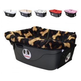 FidoRido - black/tan bones fleece Large harness