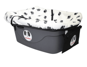 FidoRido - white/black paws fleece Large harness
