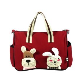 Dog 100% Cotton Canvas Shoulder Bag / Swingpack / Travel Bag