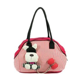 [Dog Loves Bone] 100% Cotton Canvas Shoulder Bag / Swingpack / Travel Bag