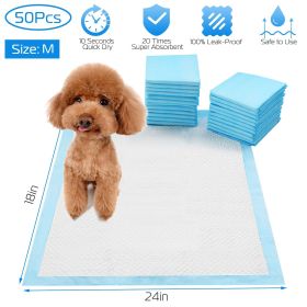 50-Pcs/Set Dog Training Pads Puppy Pee Pads Cat Wee Mats Potty-Train 24x18In M