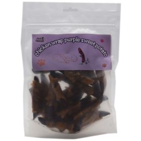 Healthy Treats for Dogs,Chicken Wrapped Purple Sweet Potato Dog Treats,Soft Snacks suitable for Small Medium Large Dogs-Chicken Wrapped Purple Potato,
