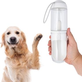 ABC Portable Dog Water Bottle Dispenser 12 Oz, 11.8 x 7.9 x 9.2, Pack of 40 White Pet Water Bottles for Dogs on Walks, Durable ABS Dog Travel Water Bo