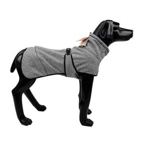 Water Repellent Softshell Dog Jacket Pet Clothes for Spring Autumn, Pets Apparel Winter Warm Coats Puppy Comfort Vest-(lightgray, size L)