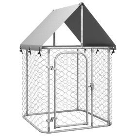 Outdoor Dog Kennel with Roof 39.4"x39.4"x59.1"