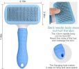 Handle Shedding Dog Hair Brush Grooming Trimmer Comb Self Cleaning Tool