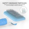 Handle Shedding Dog Hair Brush Grooming Trimmer Comb Self Cleaning Tool