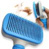 Handle Shedding Dog Hair Brush Grooming Trimmer Comb Self Cleaning Tool