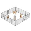 32" Outdoor Fence Heavy Duty Dog Pens 16 Panels Temporary Pet Playpen with Doors