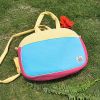 Smile Dog Embroidered Applique Fabric Art Duffle Bag / Shoulder Bag / Travel Bag (12.2*9.1*4)
