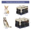 Dog Crates for Dogs, Adjustable Fabric Cover by Spiral Iron Pipe, Strengthen Sewing Dog Travel Crate 3 Door Design