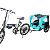Light Green Foldable Pet Jogging Stroller Dog Carriers Bicycle Trailer