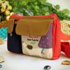 [Walking Dog] Embroidered Applique Kids Fanny Waist Pack / Travel Lumbar Pack (7.8*5.5*1.5)