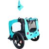 Light Green Foldable Pet Jogging Stroller Dog Carriers Bicycle Trailer