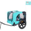 Light Green Foldable Pet Jogging Stroller Dog Carriers Bicycle Trailer