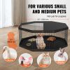 VEVOR Dog Playpen, 8 Panels Foldable Metal Dog Exercise Pen with Top Cover and Bottom Pad, 24" H Pet Fence Puppy Crate Kennel, Indoor Outdoor Dog Pen