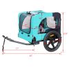 Light Green Foldable Pet Jogging Stroller Dog Carriers Bicycle Trailer