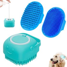 3-piece Set Dog Bath Brush Shampoo Brush Massage Brush With Adjustable