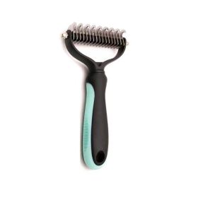 Dogs Stainless Steel Knife Pet Hair Unknotting Comb (Option: Large Green-Opp Bag)