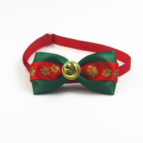 New Year Red And Green Christmas Series Pet Tie Bow Handcraft Jewelry Collar Dogs Bow Tie (Option: VN093-As Shown In The Figure)