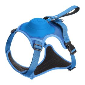 Dog Harness Vest-style Explosion-proof Dog Hand Holding Rope (Option: Royal Blue-M)