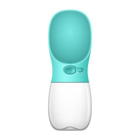 Portable Dog Water Bottle For Small Large Dogs Travel Puppy Drinking Bowl (Color: green, size: 350ml)