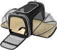 Pet Carrier Expandable Foldable Soft Dog Bag Backpack 5 Open Doors Reflective Tapes Pet Travel Bag Carrier