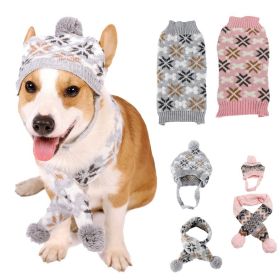 Autumn-Winter Vintage Jacquard Dress for Pet Dogs (Type: Pink sweaterXS)