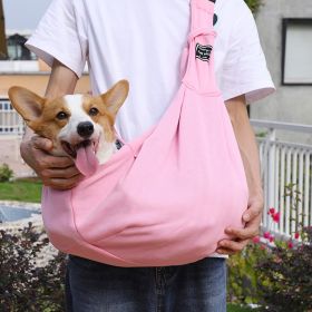Pet Puppy Carrier Bag Outdoor Travel Dog Subway Bus Shoulder Crossbody Bag Cotton Comfort Single Sling Handbag Tote Pouch Pet Carrier For Travel (Color: Pink)