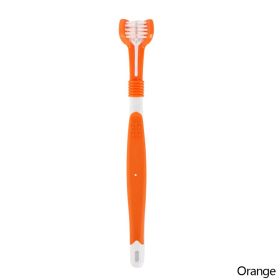 Three Sided Pet Toothbrush Three-Head Multi-angle Toothbrush Cleaning Bad Breath Teeth Care Tool (Color: B02)