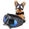 Dog Glasses for Small Breed Dog Goggles Dog UV Sunglasses Windproof Snowproof for Long Snout Dogs Mask with Soft Frame Adjustable Straps