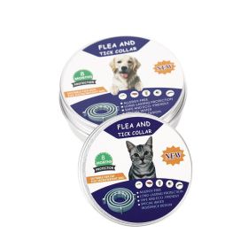 Flea & Tick Collar for Dogs; 2 Pack; 14 Months Protection; Kills & Repels Fleas and Ticks; Adjustable length (colour: Grey - cans, size: Cat - Length 39cm)