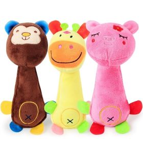 Pet Plush Toy For Dog; Funny Cartoon Plush Toys For Indoor Dogs; Interactive Dog Chew Toy (Color: Yellow)