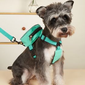 Pet Harness And Leash For Dog; No Pull Dog Vest Harness With Backpack; Cute Dog Leash (Color: Lavender, size: L)