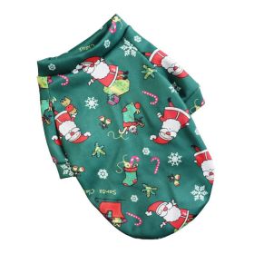 Small Dog Hoodie Coat Winter Warm Pet Clothes for Bulldog Chihuahua Shih Tzu Sweatshirt; Chrismas pet clothes (Color: Green Saint, size: XL for 4.5-5.5kg)