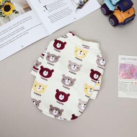 Pet clothes Dog clothes Autumn and winter new dog clothes (colour: 22 Happy Bear Undercoat - Red, size: L)