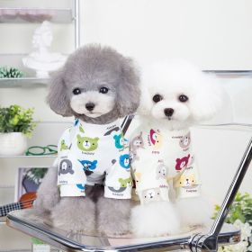 Pet clothes Dog clothes Autumn and winter new dog clothes (colour: 22 Happy Bear Undercoat - Red, size: S)