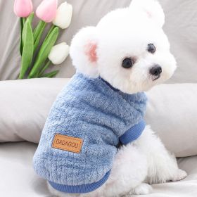 Pet Sweater; Warm Winter Plush Dog Sweater; For Small & Medium Dogs (Color: Emerald, size: L)
