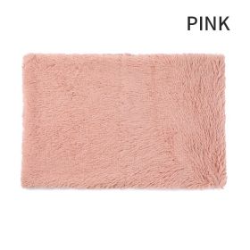 Dog Bed And Extra Matching Cover Sheet Dog Crate Pad Ultra Soft Dog Mat Washable Kennel Bed With Non-Slip Bottom (Color: Pink, size: L)