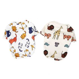 Dog Shirts Little Pets Clothing Cartoon Printed T-Shirt for Puppy (Color: Lion, size: S)