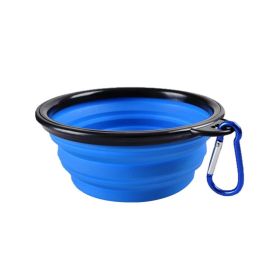 Travel Walking Portable Dog Bowls Water Feeder (Color: Blue, size: 1000 mL)